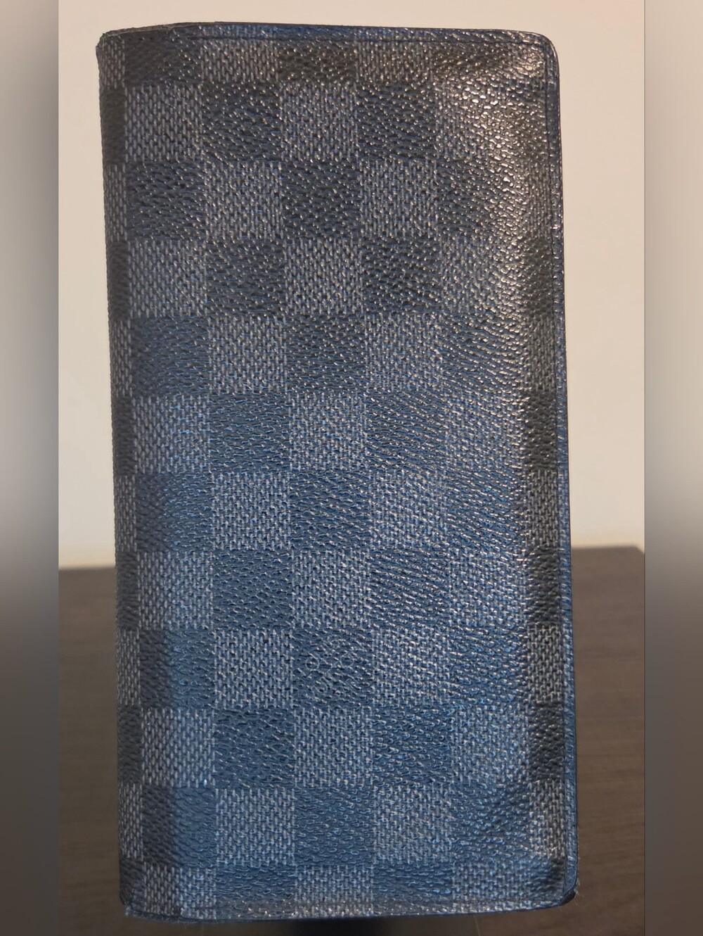 Louis Vuitton Damier Cobalt Brazza Long Wallet Bifold Zip Coin Purse France-COA